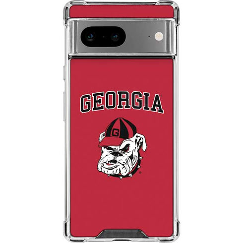 University of Georgia Bulldogs Logo Google Pixel 8 Clear Case